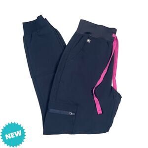 Figs Scrub Pants Women's XXS Petite High Waisted Zamora Yoga NWT Medical Blue